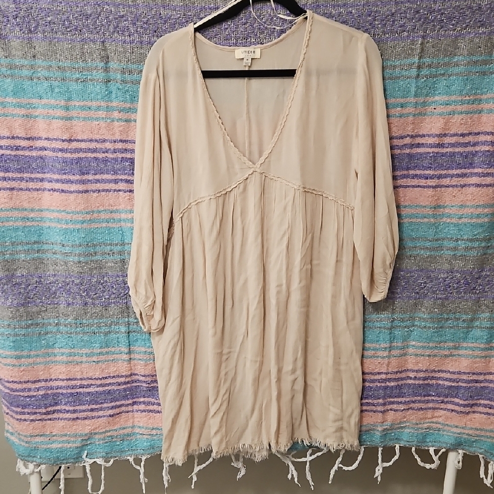 Umgee Beige V-Neck Tunic